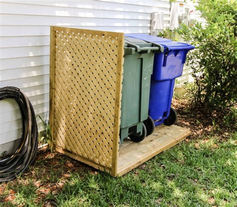 metal garbage can enclosure plans|simple garbage can enclosure.